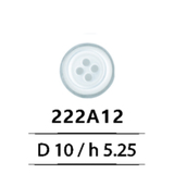 222A12 10mm Four Holes Pearl