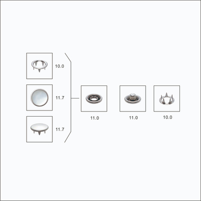 18L Cap Prong Snap Button 333#